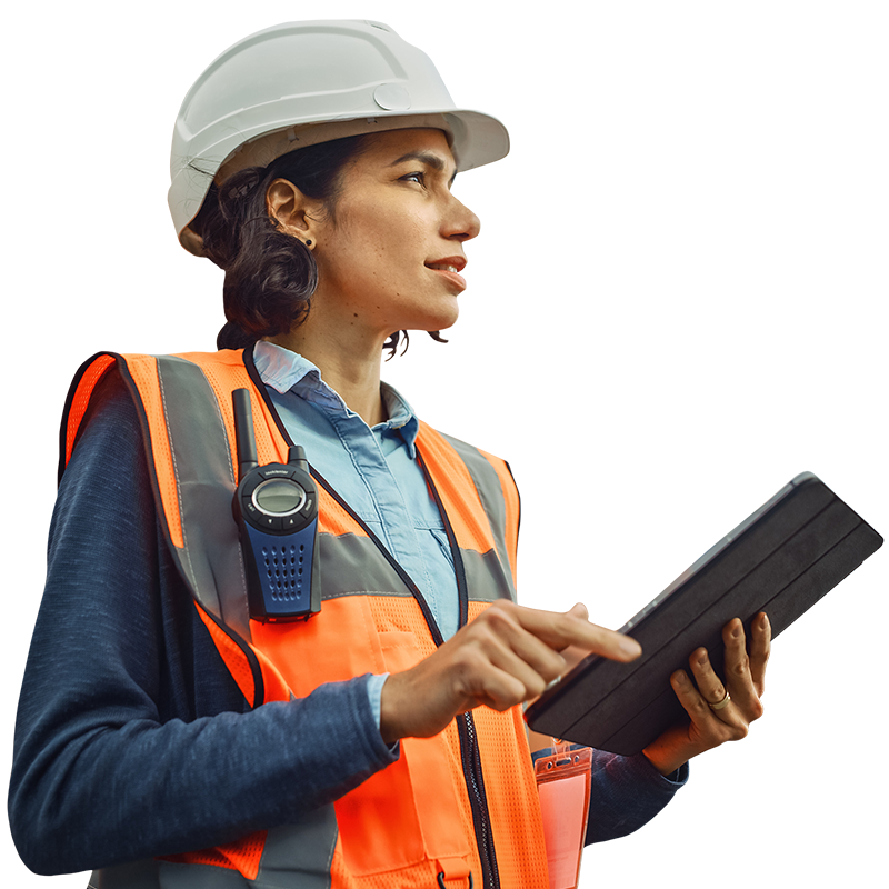 woman in hardhat
