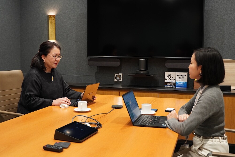 インタビュー風景