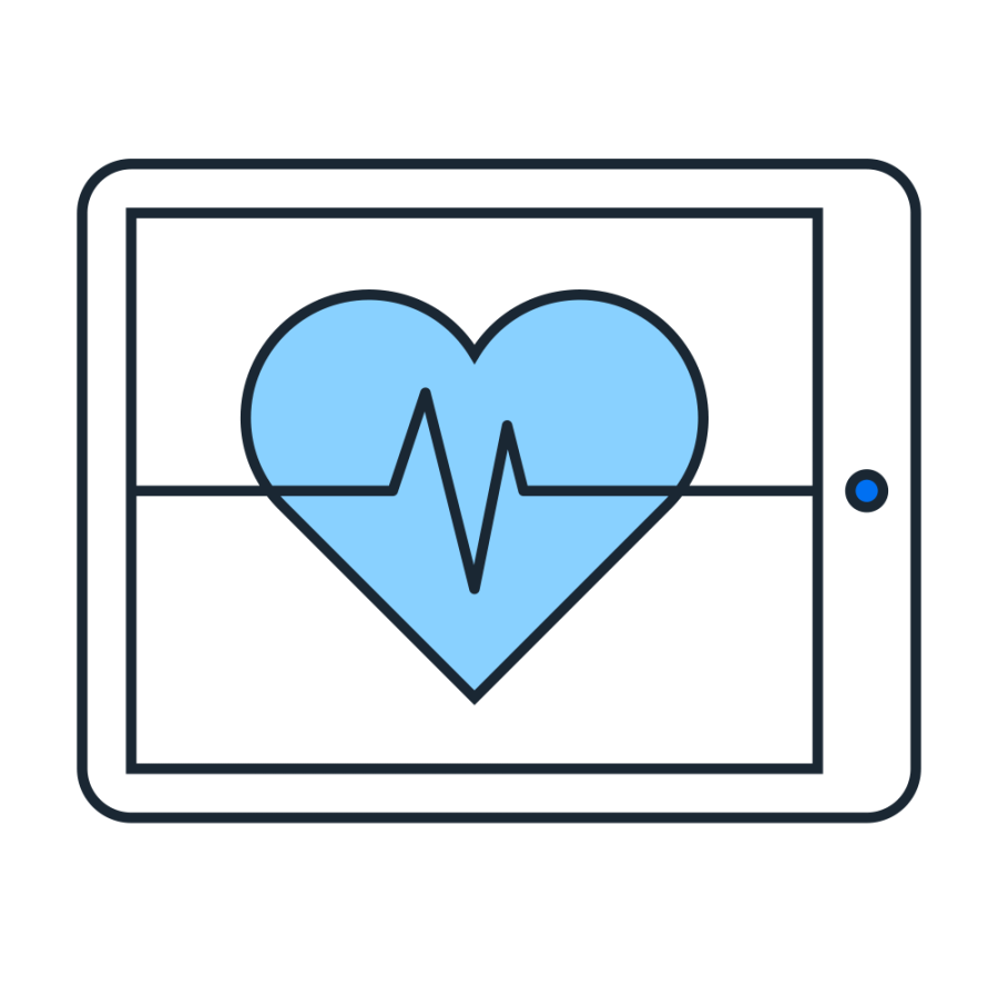 graphic of heart monitor