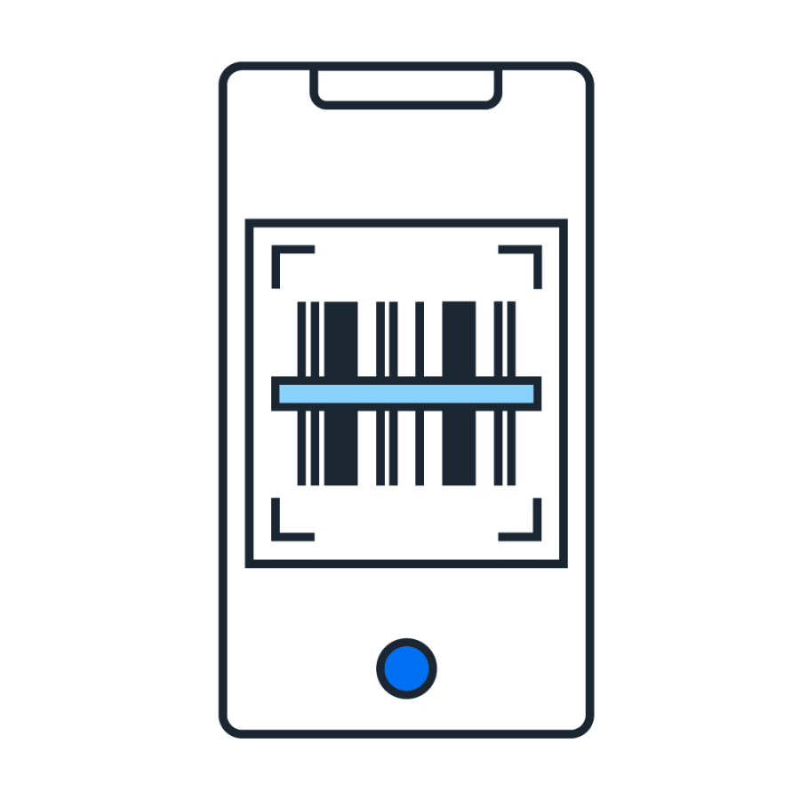 smartphone scanning receipt