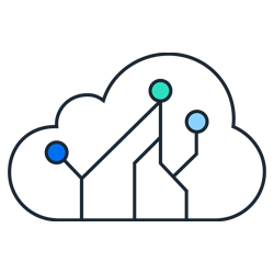 Digital cloud pictogram